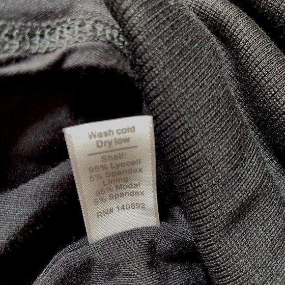 Marine Layer Lexi Rib Long Sleeve Midi Dress Black Size Medium - Picture 15 of 16